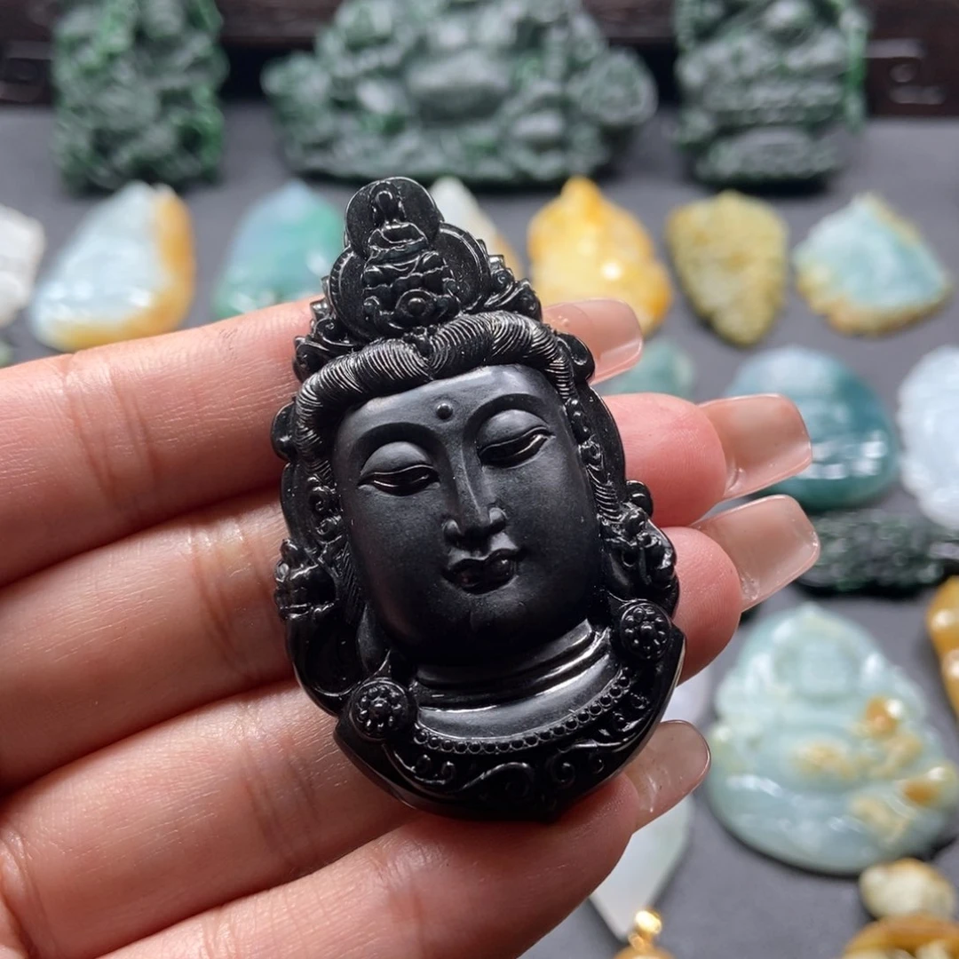 定制翡翠未镶嵌观音头T