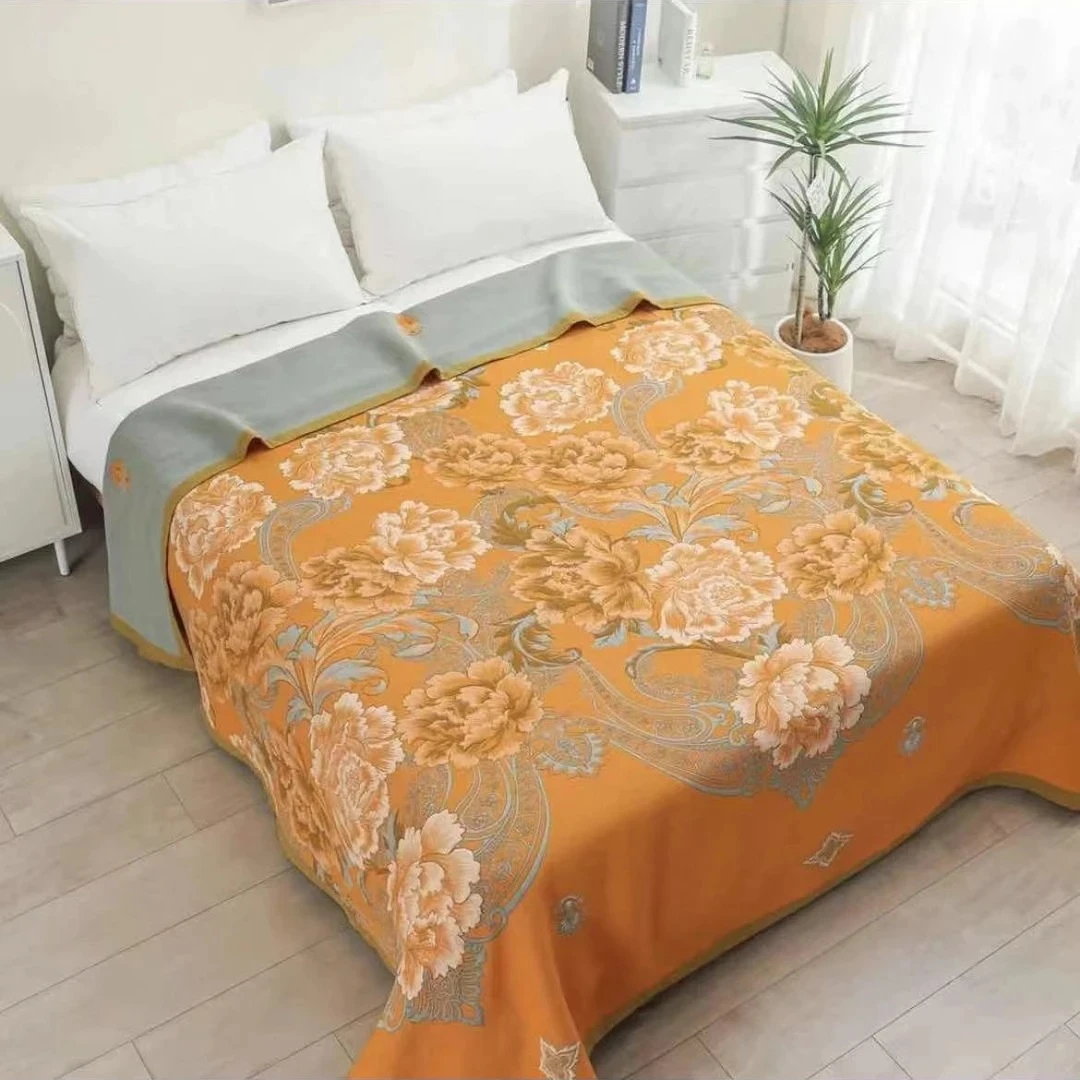 轻奢多功能盖毯--富贵同春230*250