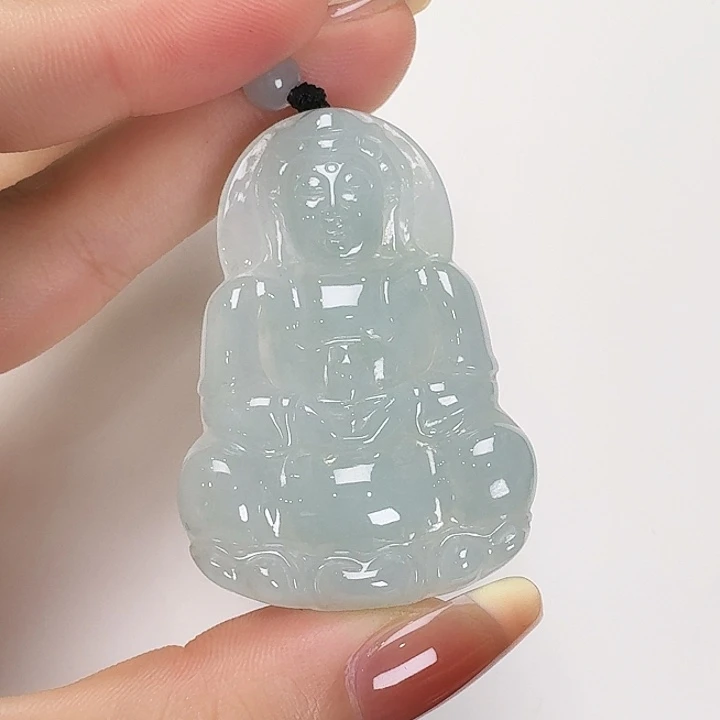 翡翠未镶嵌颈饰浩**化观音
