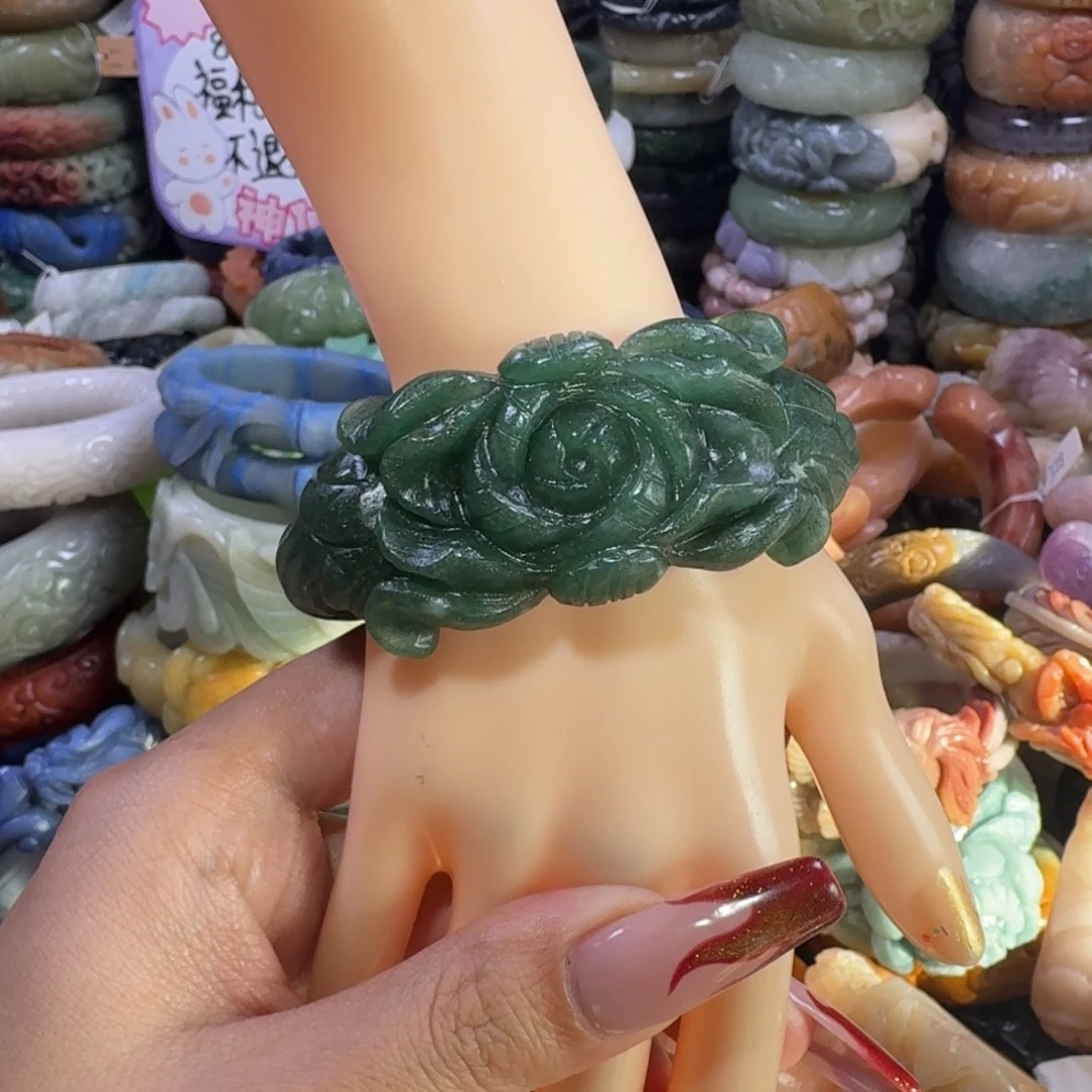 石英质玉（佘太翠）未镶嵌手镯27，57，不退换