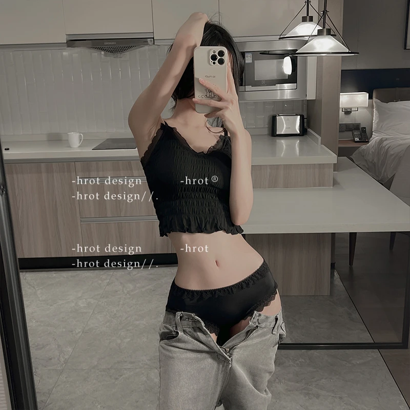 B0056*性感蕾丝日系内裤薄款冰丝纯欲舒适无痕三角裤女薄款