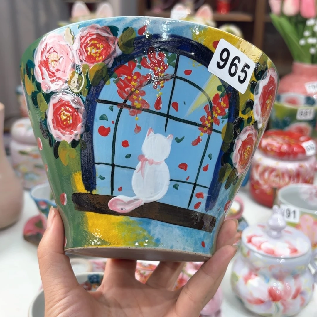 景德镇手绘高温釉下彩陶瓷茶具