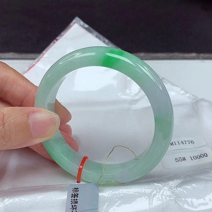 翡翠未镶嵌手镯55圈4776