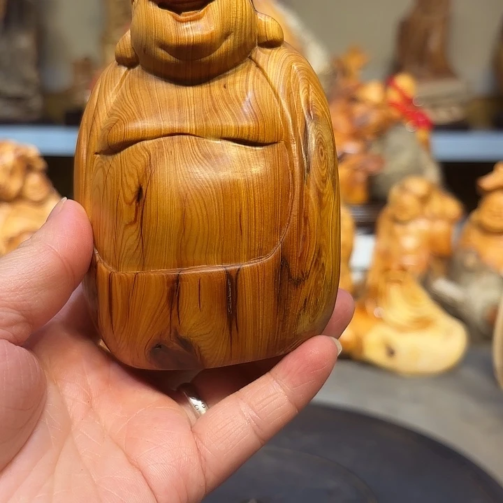 柏木太行崖柏弥勒佛