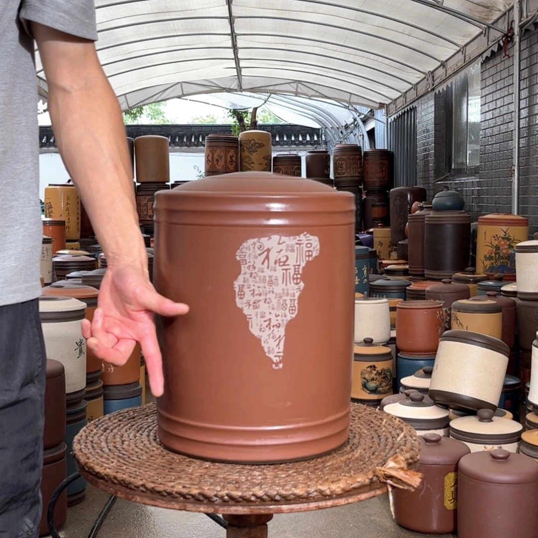 紫砂茶叶罐12 饼茶叶罐