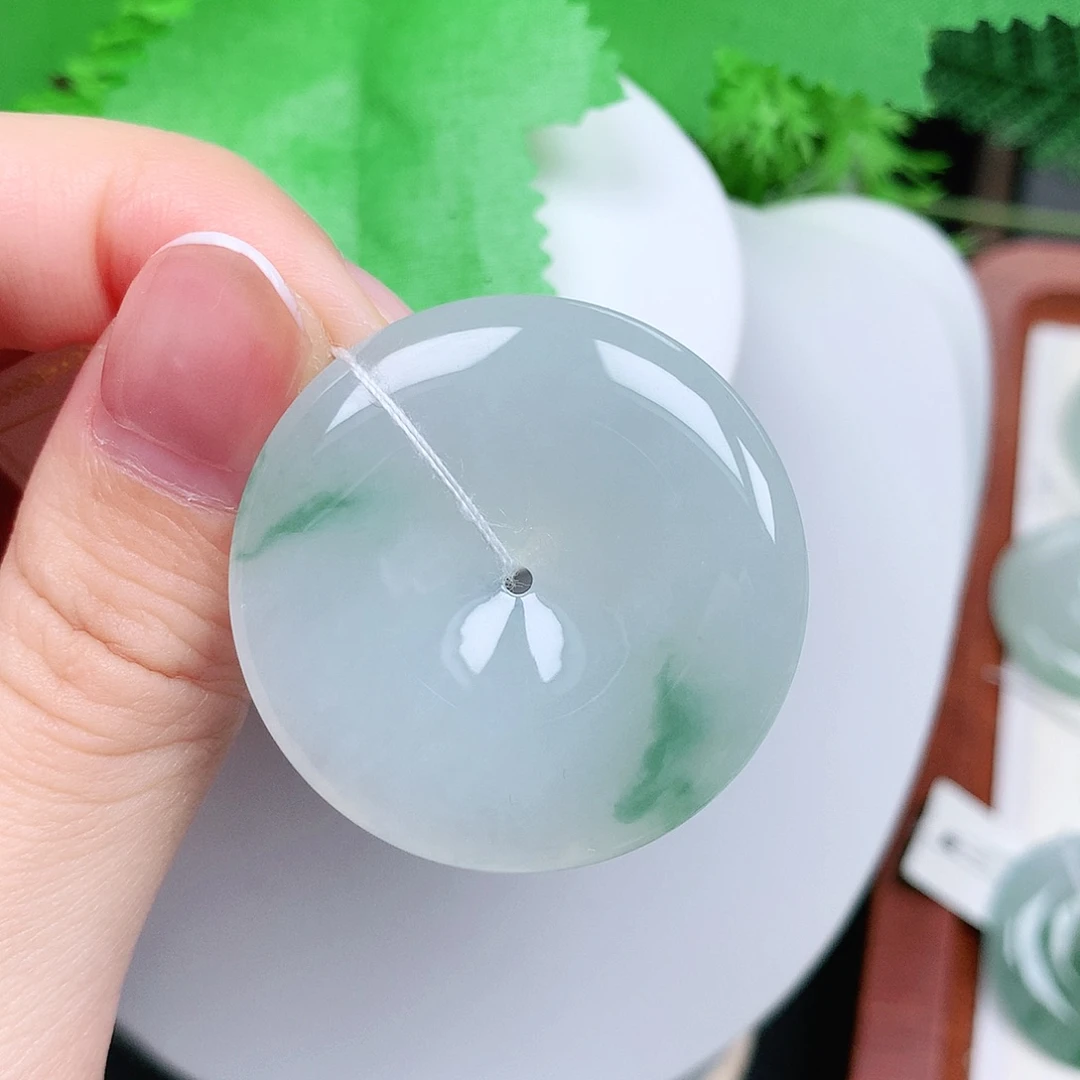 翡翠未镶嵌颈饰平安36-6