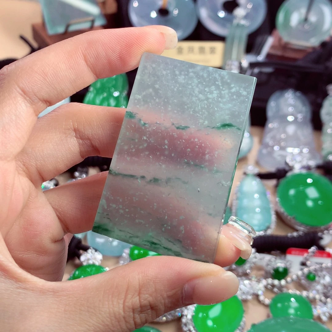 吊坠(不含链)18K金镶嵌翡翠定金看货