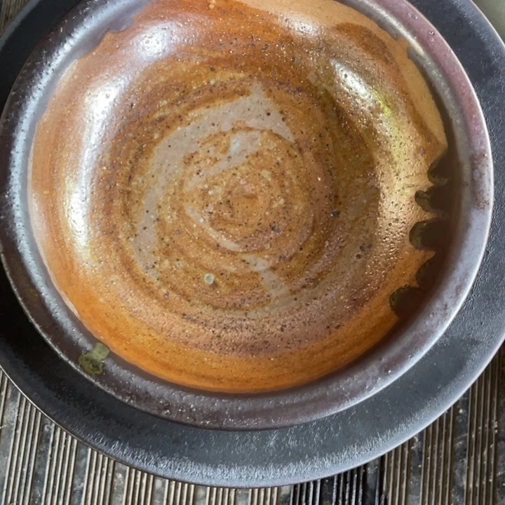 浪鬼柴烧 釉绘柴烧不**海盘