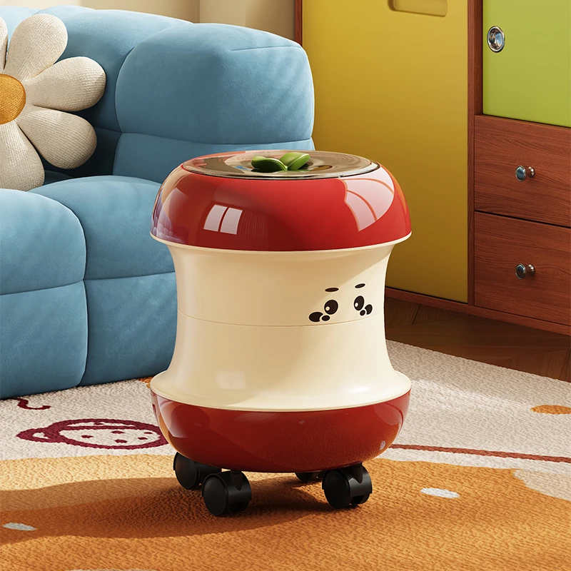 高颜值苹果垃圾桶家用新款客厅卧室办公室按压弹盖带盖纸篓大容量
