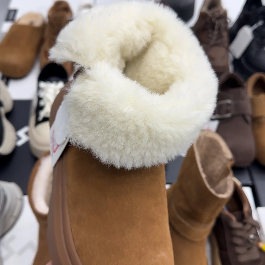 牛皮（革）马上把锁雪地棉驼色三八码30-717