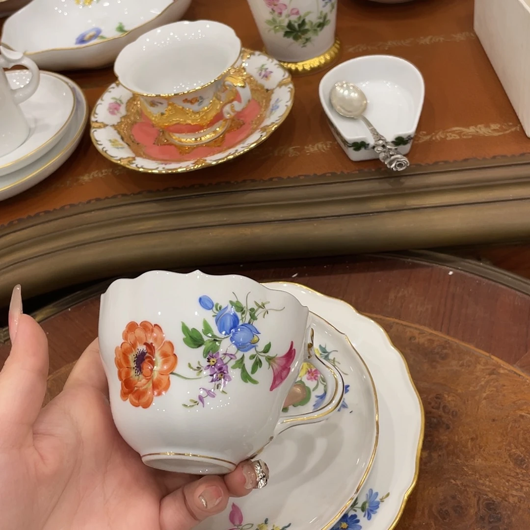 瓷片中古一等一杯两碟漏白