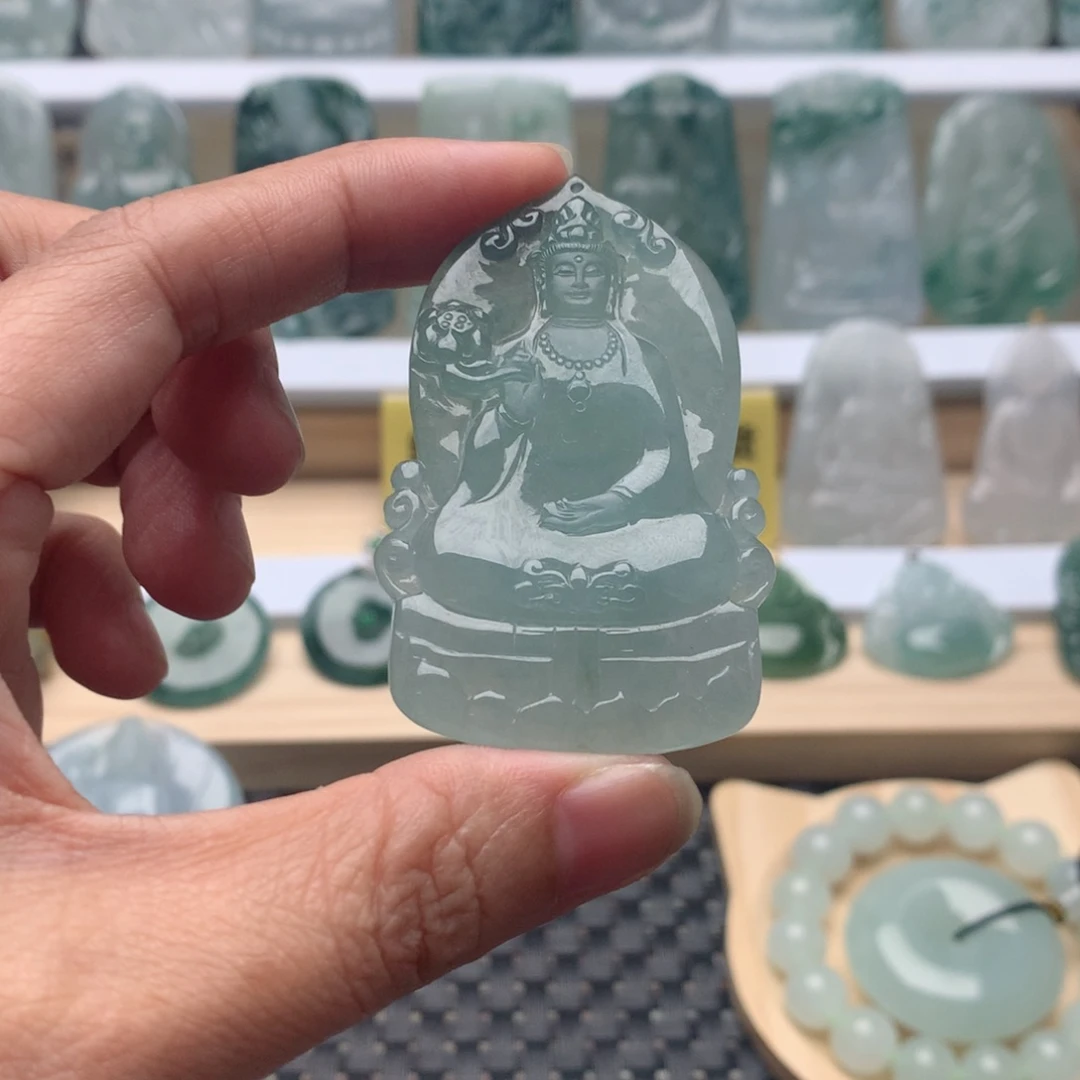 小***暖吊坠(不含链)未镶嵌翡翠素衣