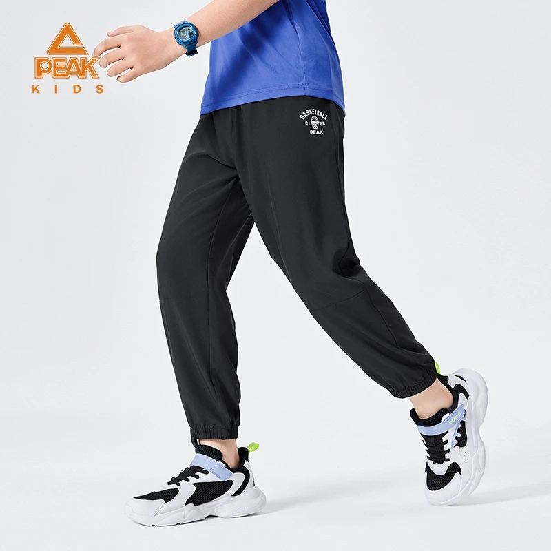 Peak/匹克儿童户外运动休闲弹力九分长裤DFK352081