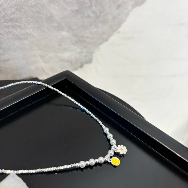 铜合金项链 黄项链花花项链XL3568