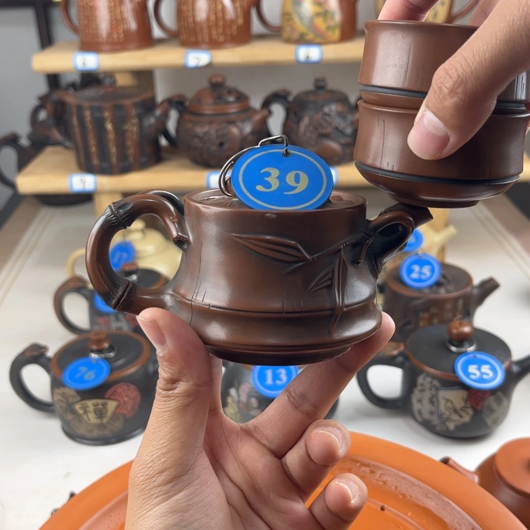 壶120cc精品小容量，建水紫陶全手工制作，老匠人传承手艺