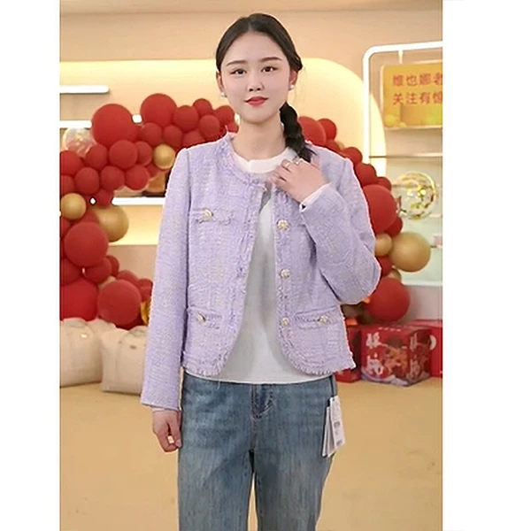 茜舞小香风上衣女2025短款百搭外套【33A166】