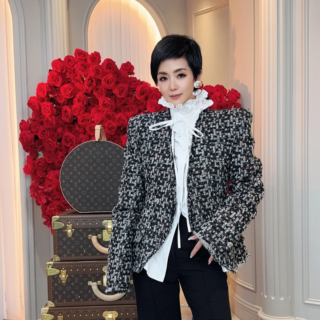 【顾文婷推荐】YOUWEI有尾 巴尔曼 粗花呢外套 DT2524101/102/103