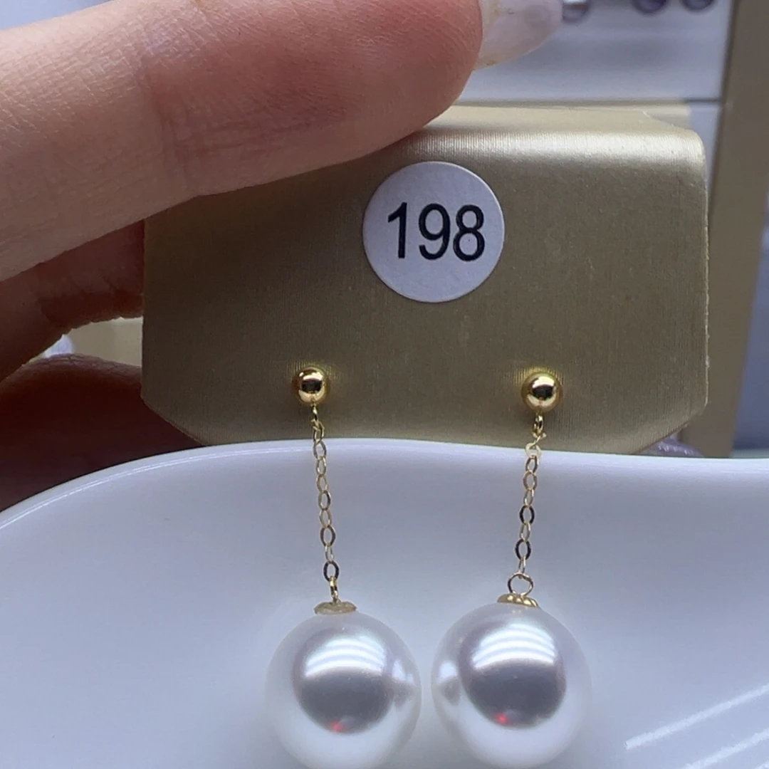 耳饰淡水珍珠18K金镶嵌