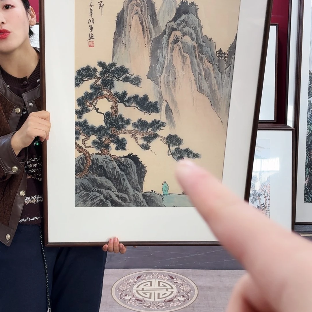 国画手绘作品90-60尺寸