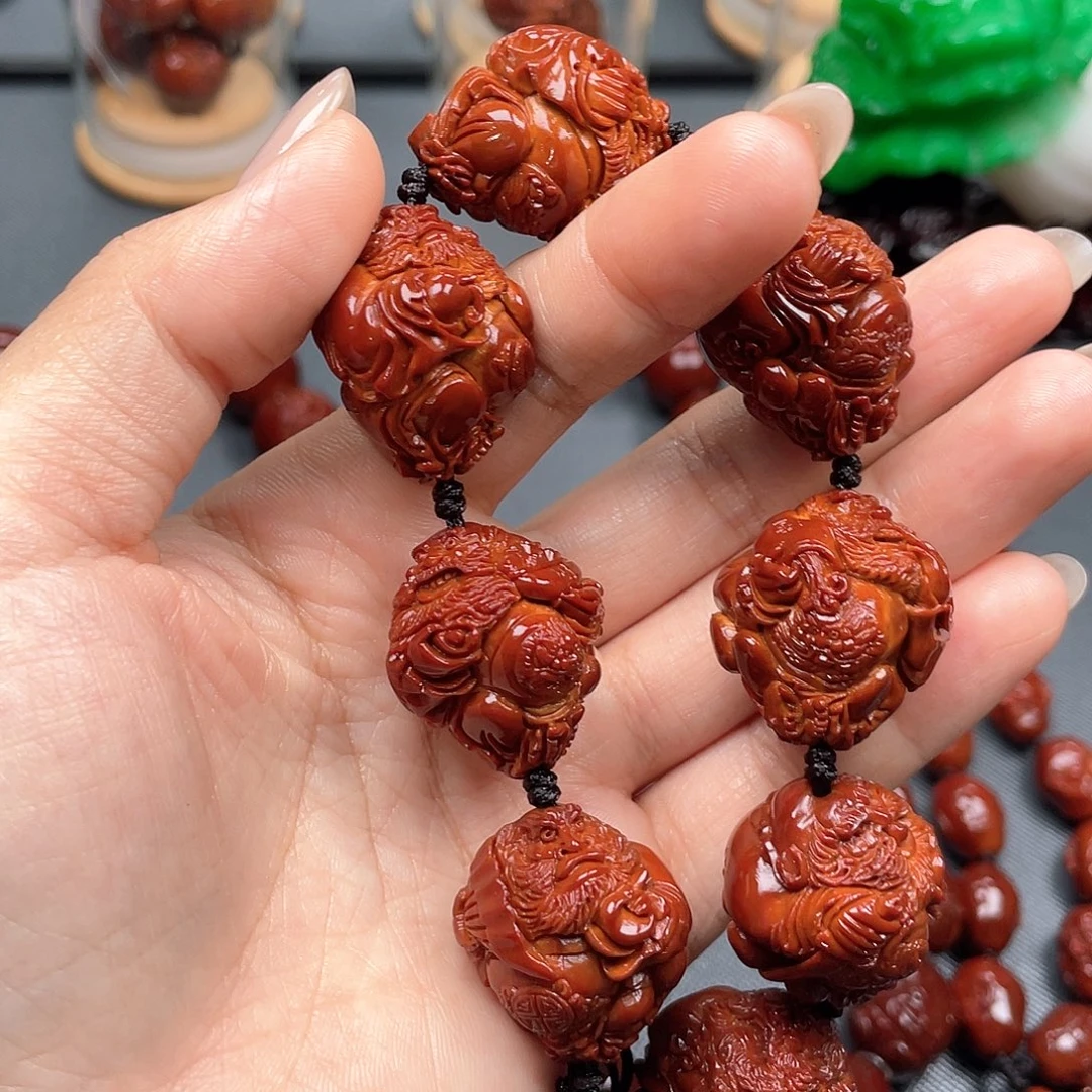 橘***子手串橄榄核钟馗手串