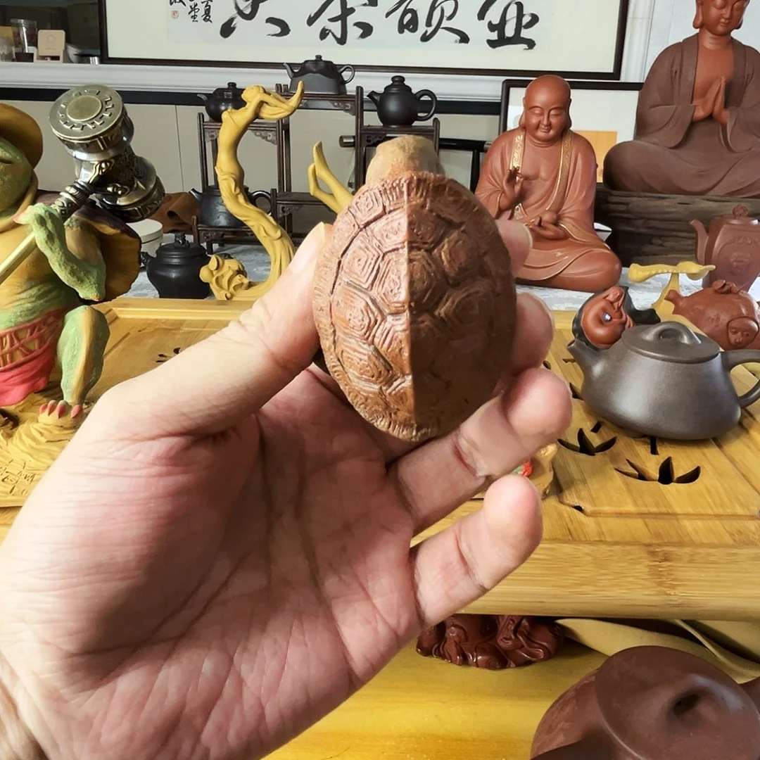 一***天茶杯紫砂挂挂龟茶宠