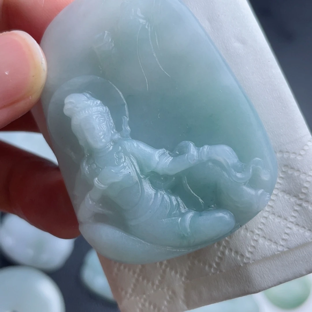 定制翡翠未镶嵌翡翠吊坠