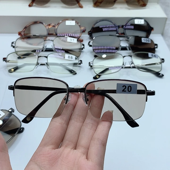 浅茶色半框眼镜20