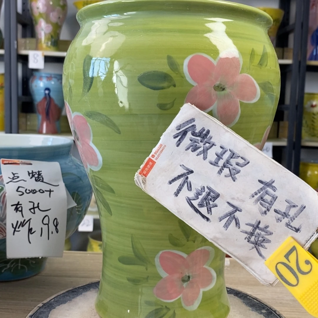 景德镇手工手绘陶瓷花盆