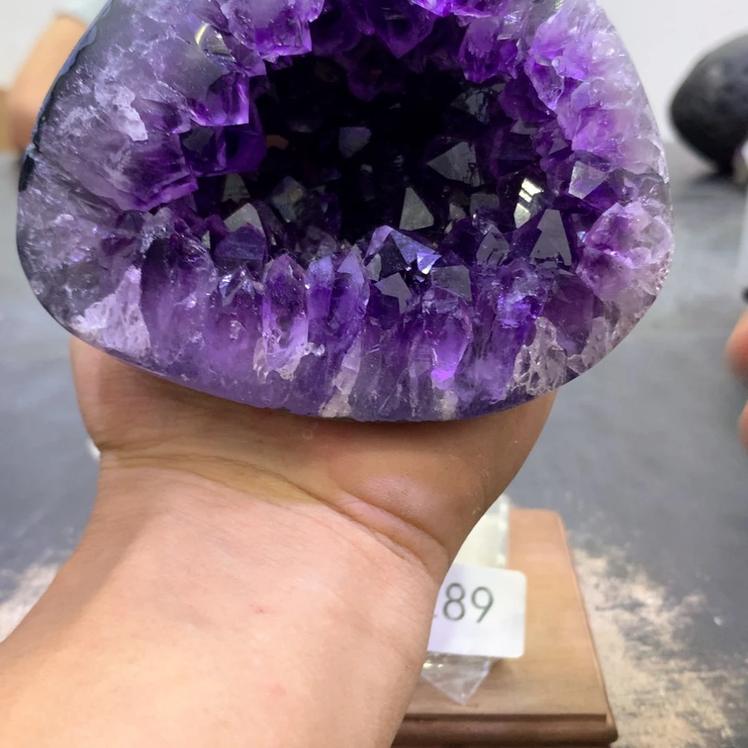 水晶珠宝半成品未镶嵌紫晶289