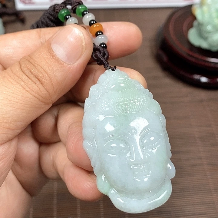 颈饰未镶嵌翡翠天然翡翠玉A货配证书