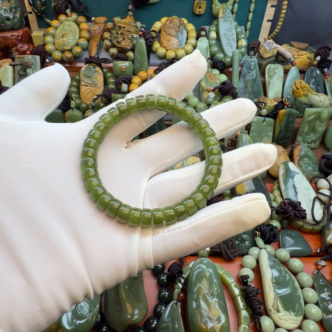 岫岩老玉（透闪石质玉）未镶嵌手链