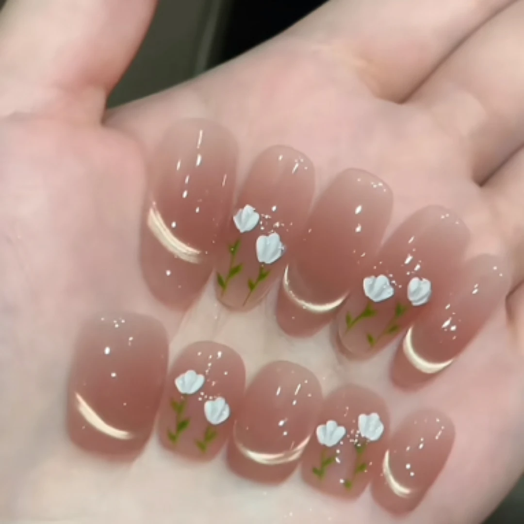 春暖 手工猫眼美甲立体浮雕光疗穿戴高级设计猫眼豹纹