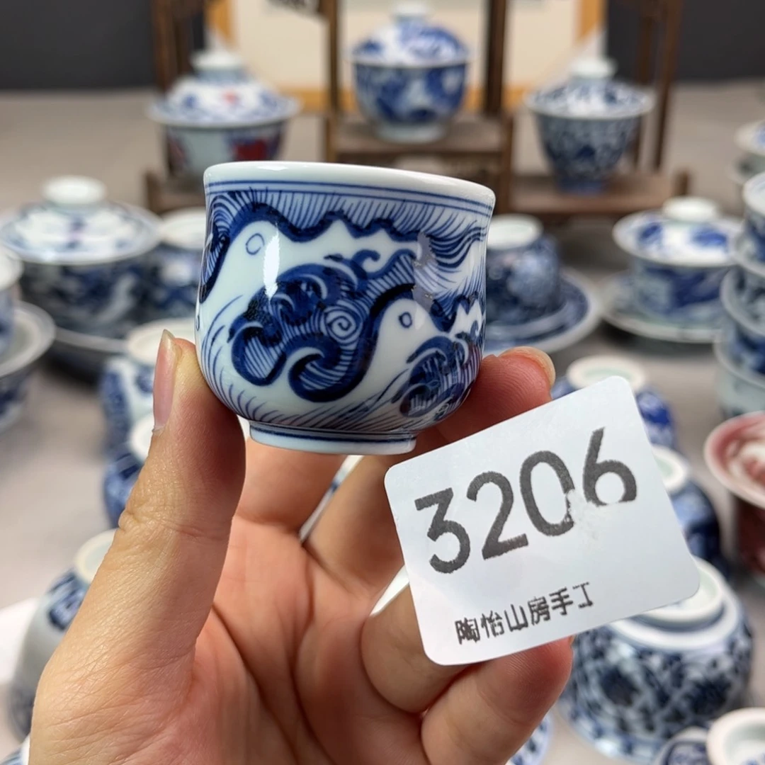 景德镇陶瓷手绘杯3206燕子