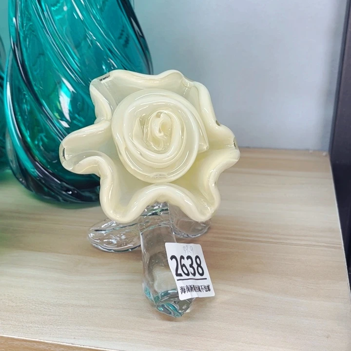玻璃2638高11.5 花瓶摆件家悦