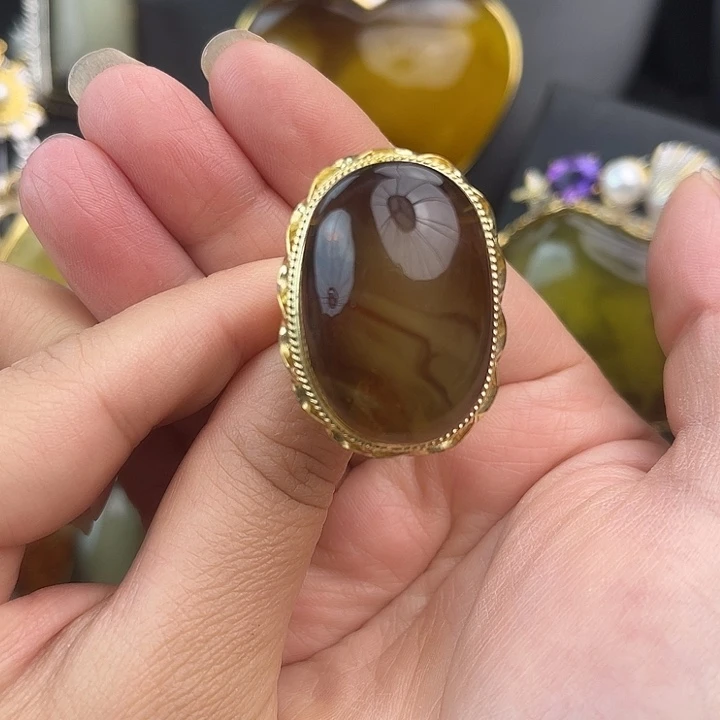 琥珀银S925镶嵌裸石