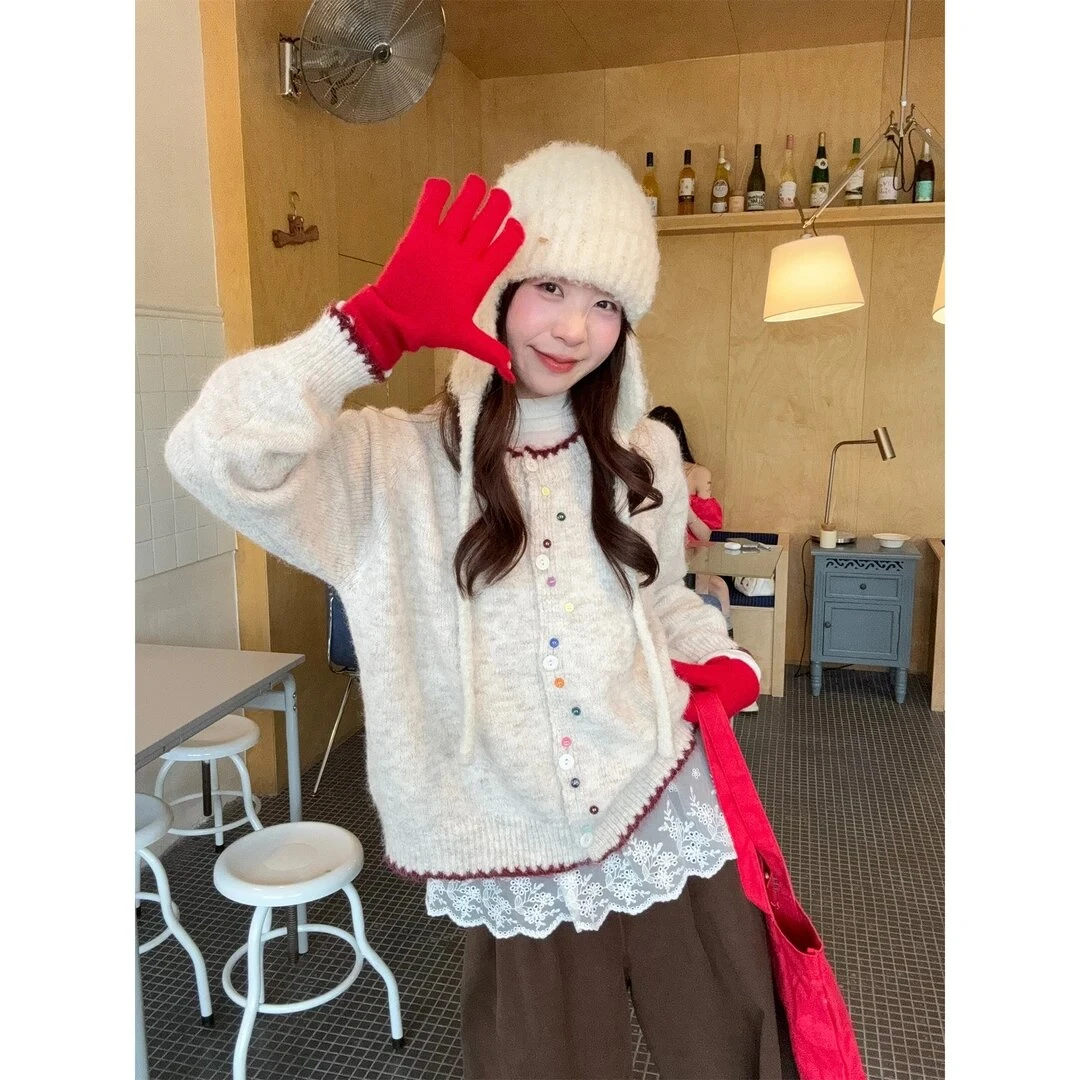 【801-850】秋冬新款女毛衣宽松慵懒风