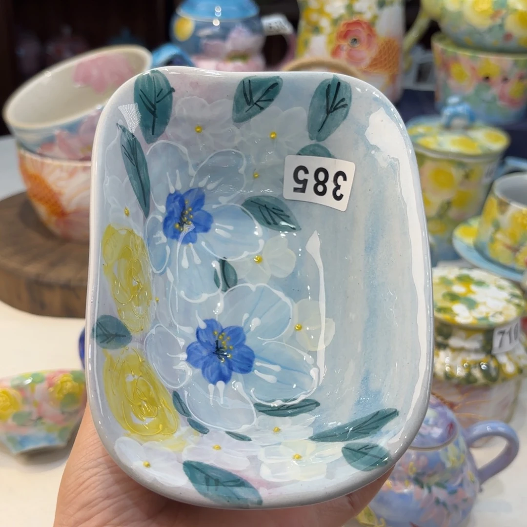 瓷片景德镇手绘高温釉下彩陶瓷茶具