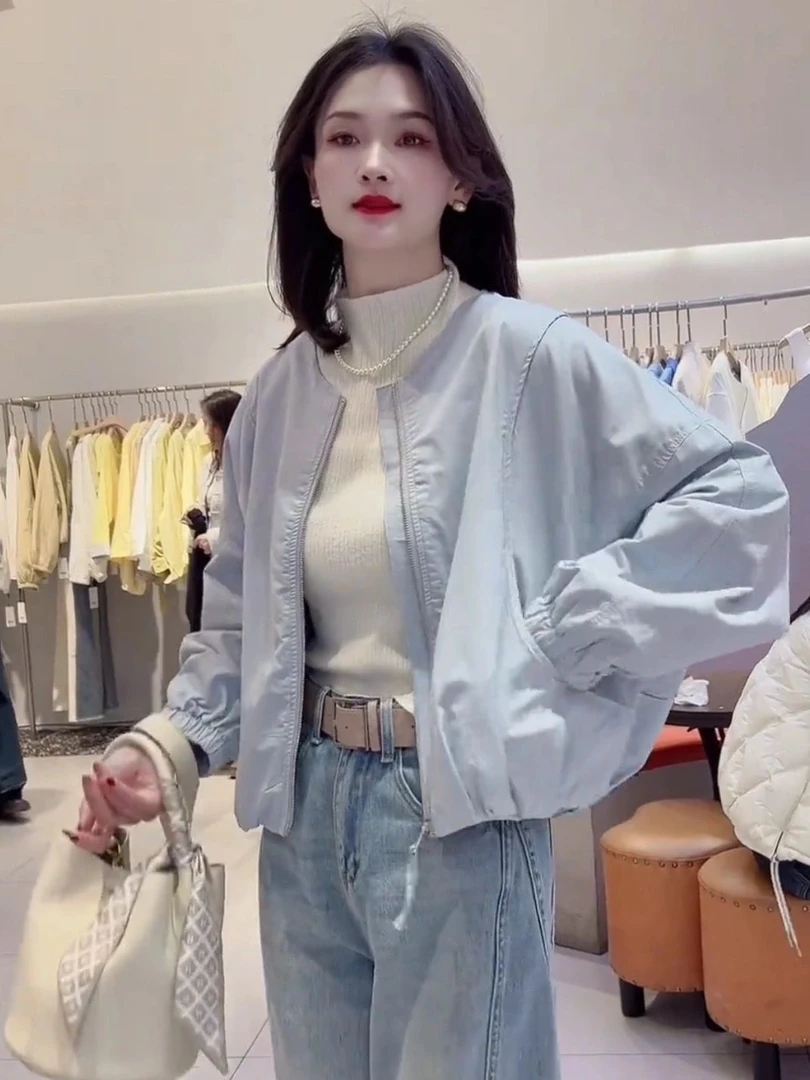 短款外套女春季新款2025年流行薄款超好看棒球服休闲百搭夹克上衣