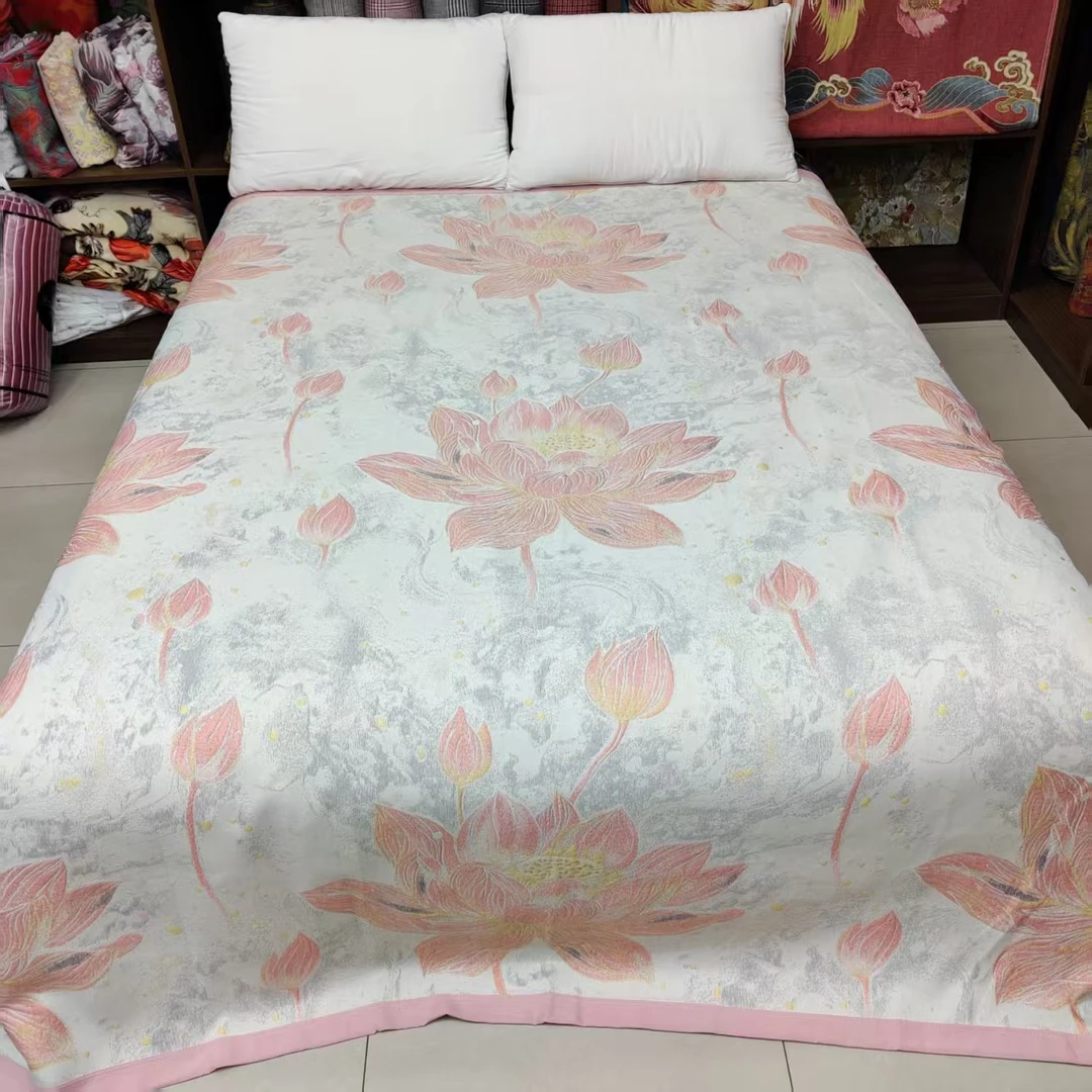 纱布盖毯床盖--爱莲说210*240