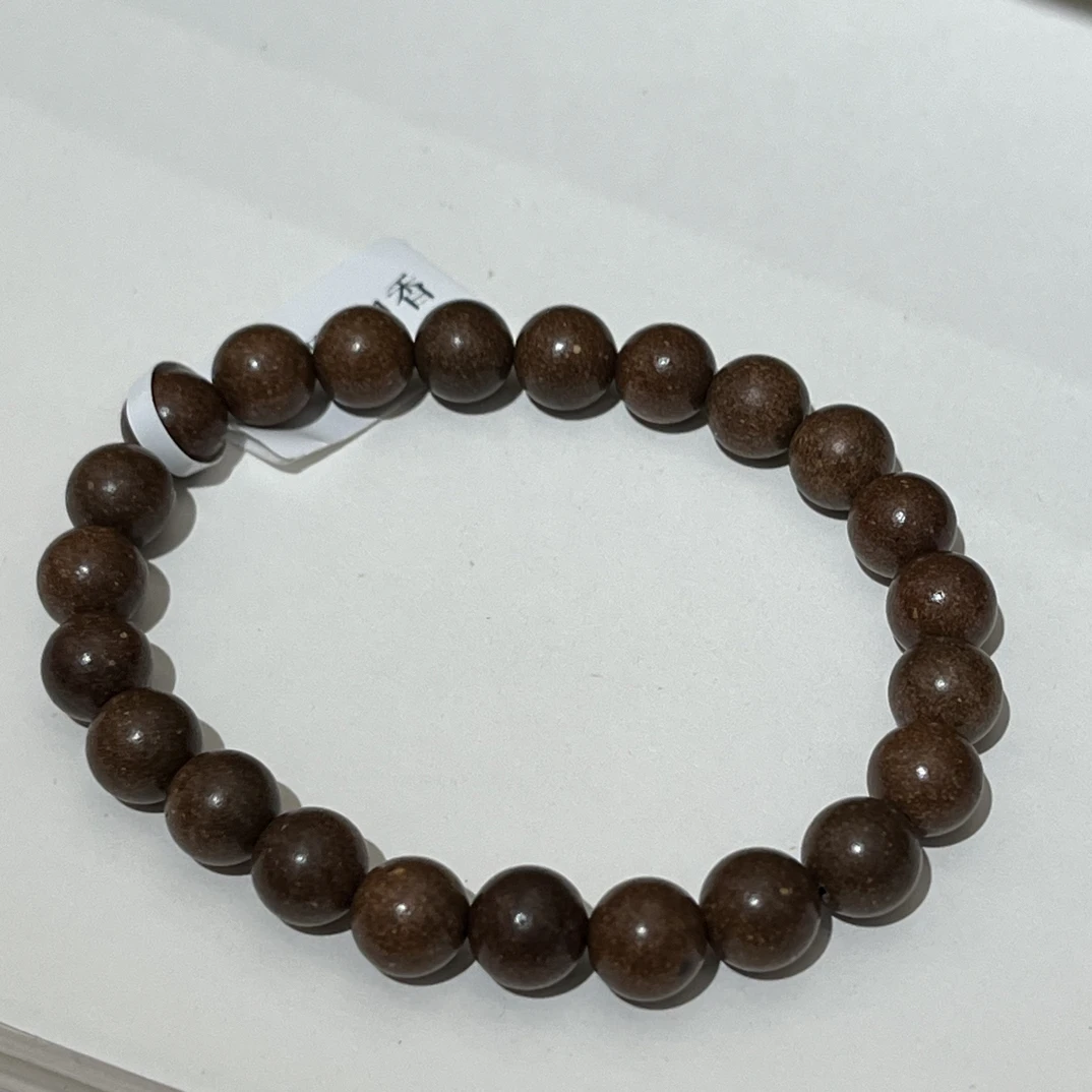 L917咖色鹅梨卡8弹力绳手链