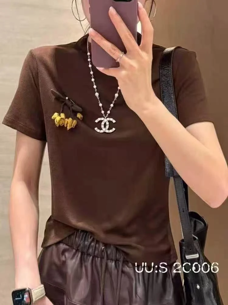 25223#2025新款时尚气质短袖T恤