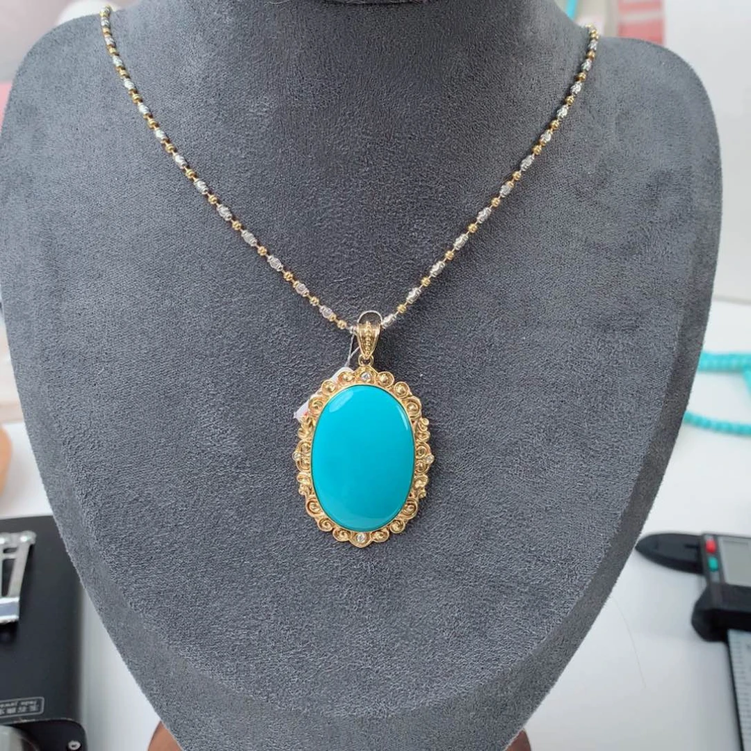 绿松石配饰18K金镶嵌