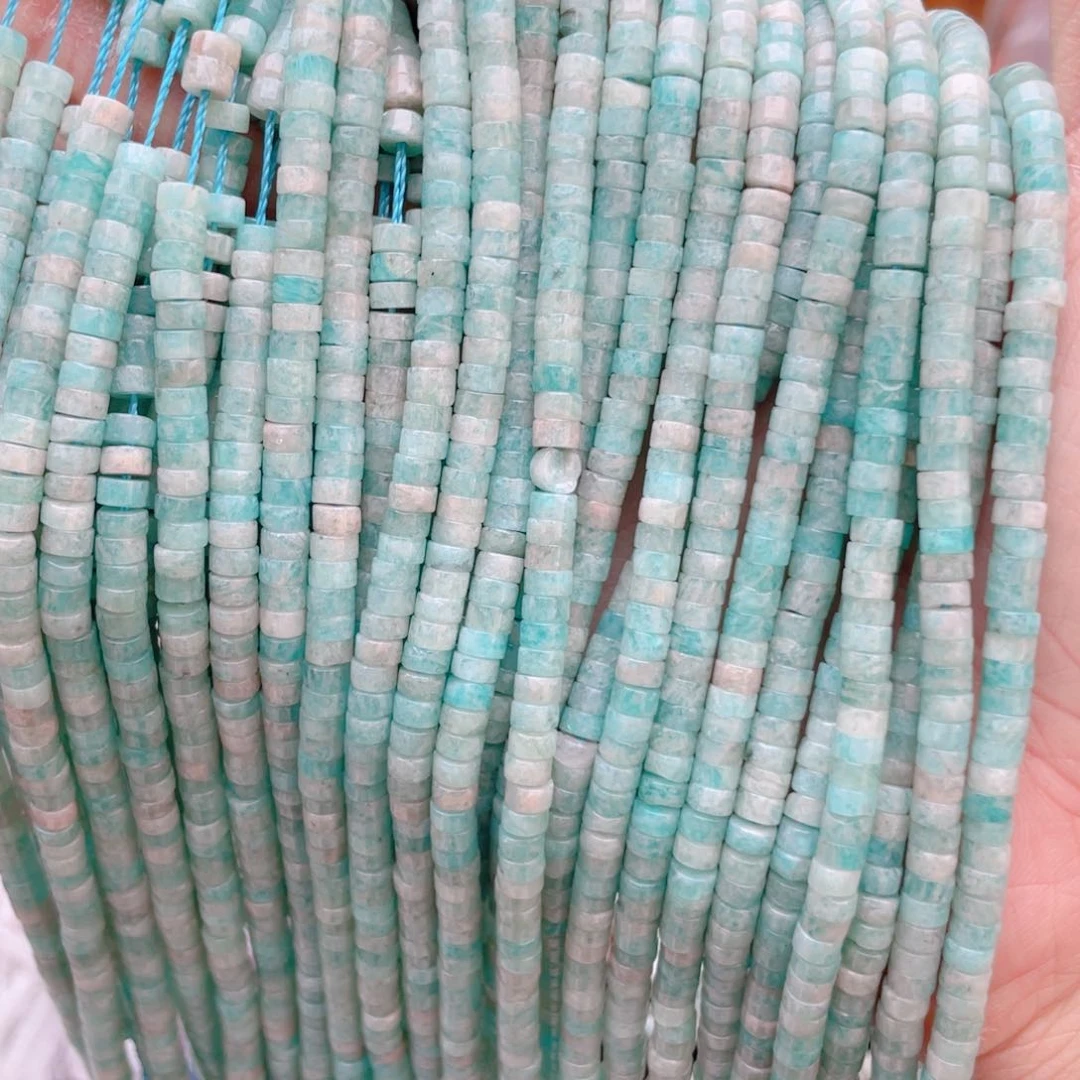 未镶嵌玛瑙/玉髓珠宝奇石天河石算盘直切1条卡4