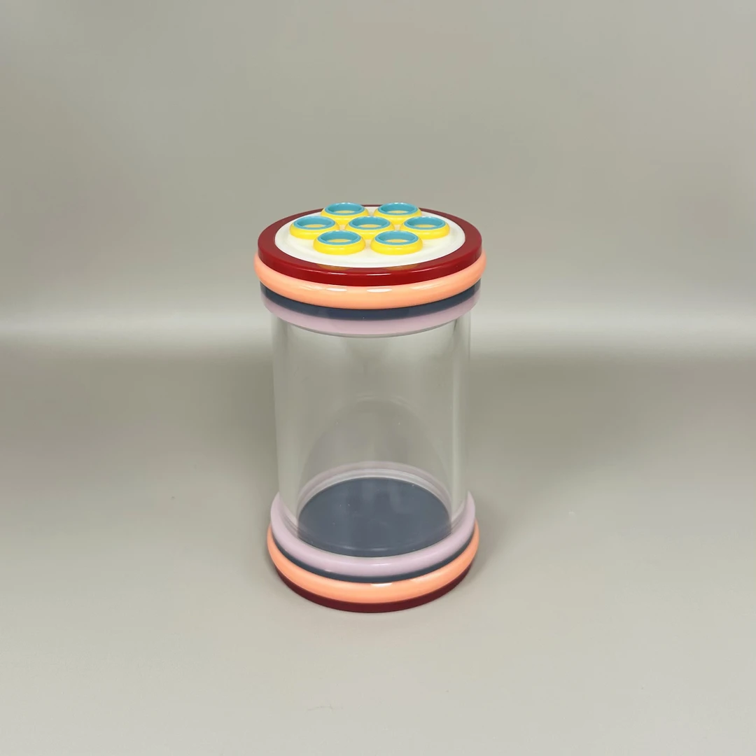 玩不闹家 海派拼接7孔大红双色气眼蝈蝈罐