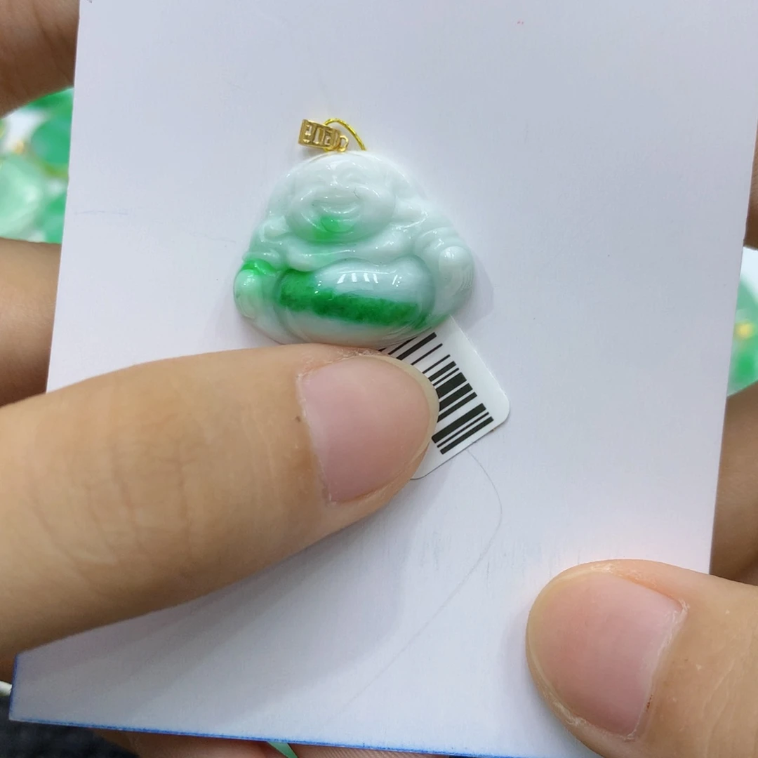 颈饰18K金镶嵌翡翠翡翠
