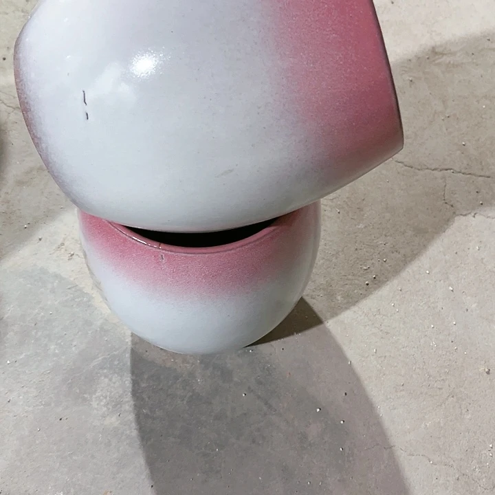 红陶口径16高度20两只小瑕疵