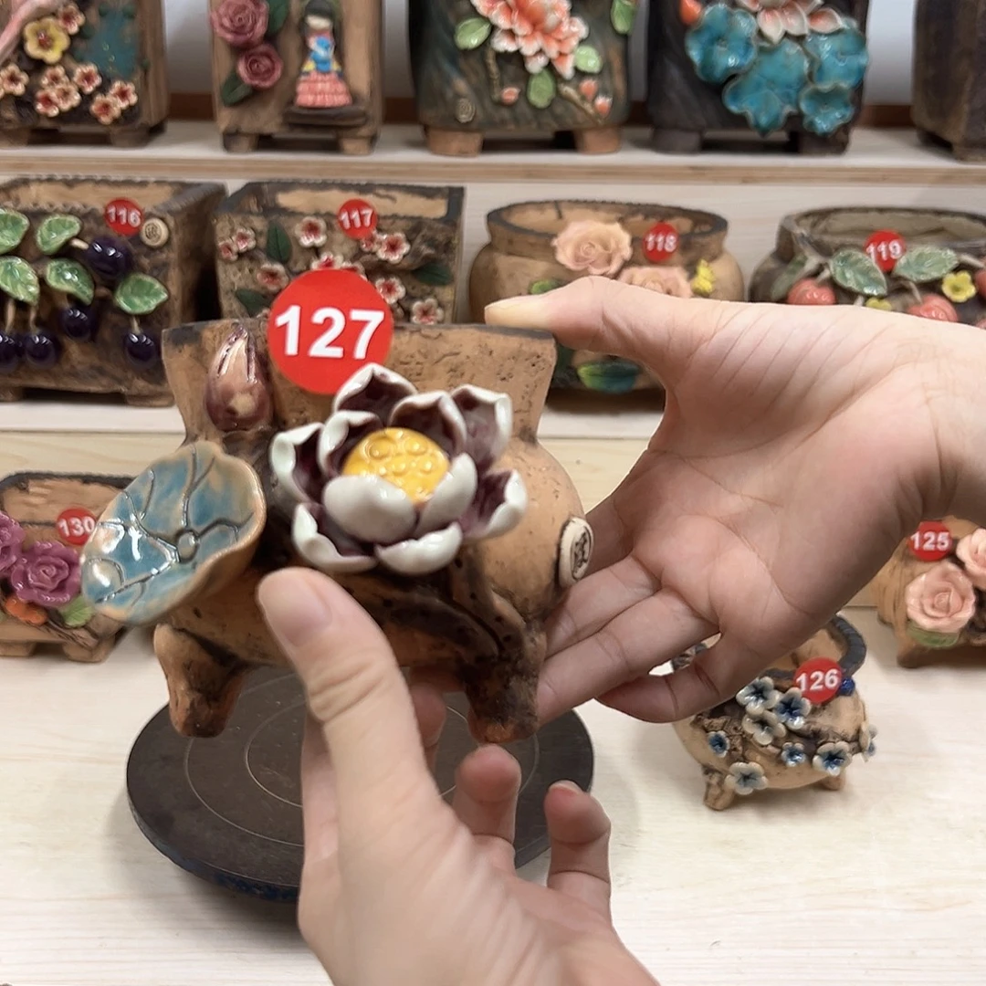 花盆紫砂127号内口9外高10