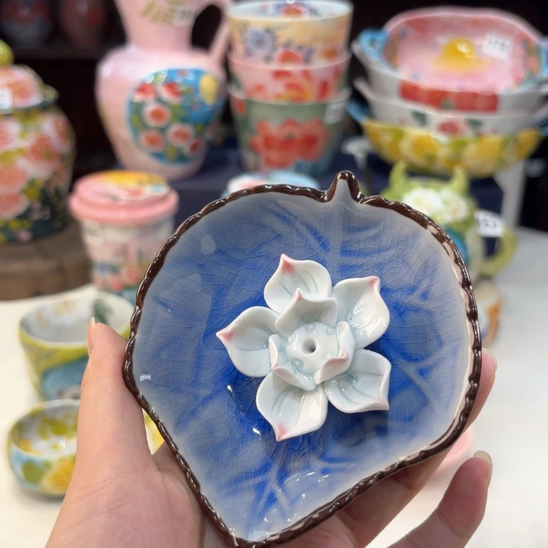 景德镇手绘高温釉下彩陶瓷茶具