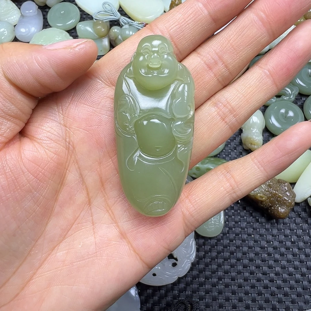 和田玉未镶嵌吊坠(不含链)