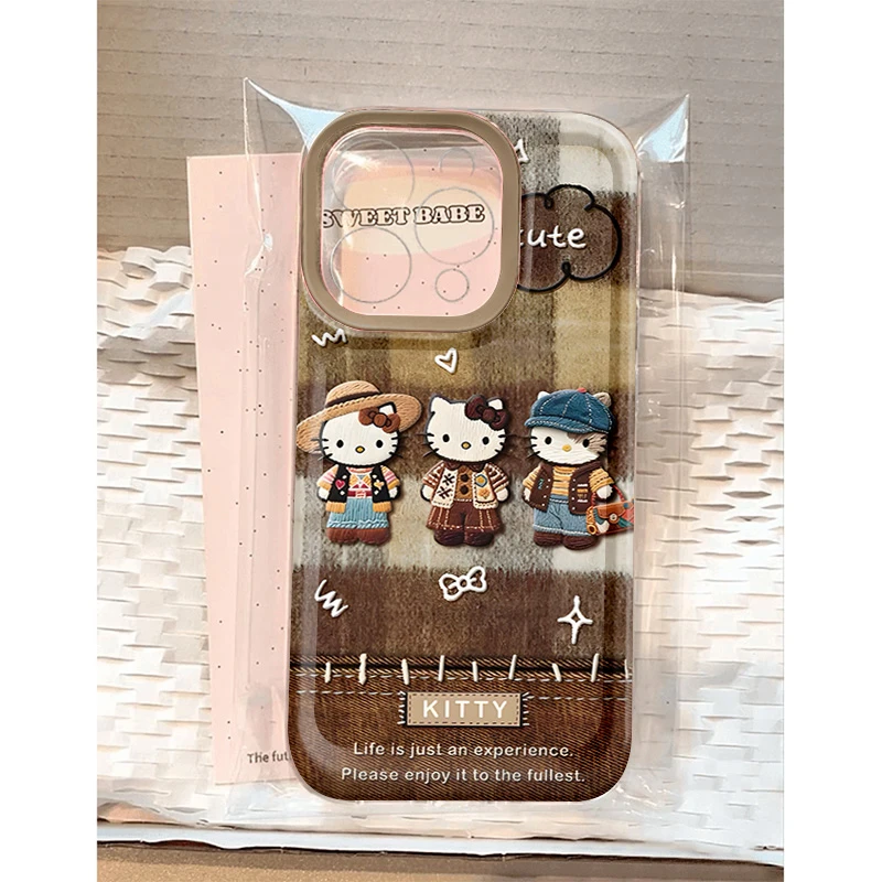 非立体格子牛仔kt适用苹果17手机壳iPhone15promax防摔161514男13